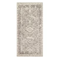 (B640) Greta Taupe Diamond Design Accent Rug, 3x5
