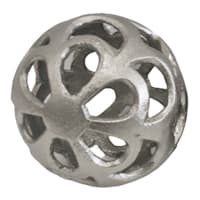 Silver Metal Cutout Decorative Ball, 5.5"