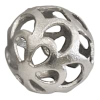Silver Metal Cutout Ball, 4"