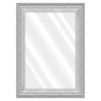 Janice White & Silver Grey Framed Wall Mirror, 31x43