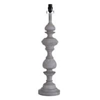 Grey Turned Leg Large Table Lamp Base, 28"