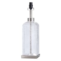 Clear Glass Table Lamp Base, 21"