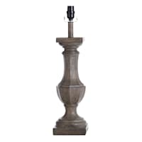 Brown Turned Leg Table Lamp Base, 23"