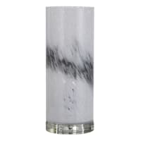 13in. Grey/White Glass Uplight