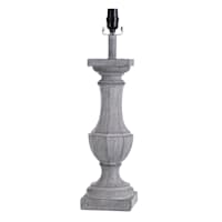 23in. Grey Wash Turned Table Lamp