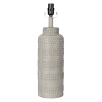 Grey Wash Textured Cylinder Table Lamp, 20.5"