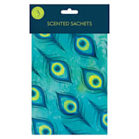 3-Pack Peacock Scented Sachet