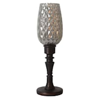 Bronze Clear Glass Uplight Lamp, 20.5"