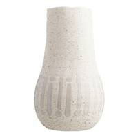 Honeybloom Sanded White Ceramic Vase, 11.5"