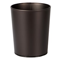 Brown Stainless Steel Round Wastebasket, 5.5l