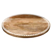 Beaded Wood Rotating Lazy Susan