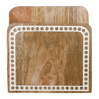 Beaded Wood Napkin Holder