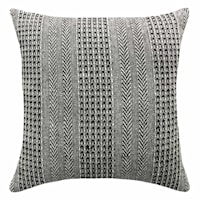 Hamilton Grey Woven Throw Pillow, 18"
