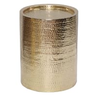 Found & Fable Hammered Gold Metal Drum Accent Table, Medium