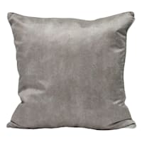 Knox Silver Velvet Throw Pillow, 22"