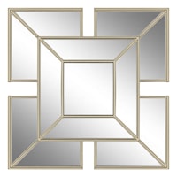 Gold Framed Accent Wall Mirror, 16x16