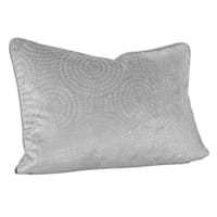 Mandala Grey Velvet Throw Pillow, 14x20