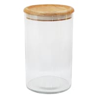 Glass Canister with Acacia Wood Lid, Large
