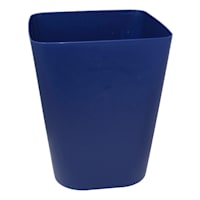 Navy Square Rim Wastebasket, 11.8"