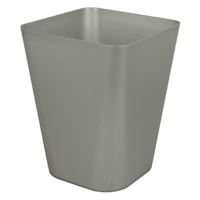 Silver Square Rim Wastebasket, 11.8"