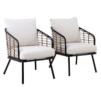 Tracey Boyd Chelsea 2-Piece Steel & Wicker Patio Chair Set
