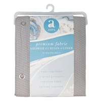 Gray Embossed Shower Curtain Liner, 72"