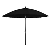 Shanghai Black Outdoor Crank & Tilt Umbrella, 9'