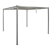 Crosby St. Steel Retractable Roof Outdoor Pergola, 10'