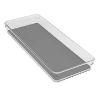 Clear Drawer Organizer with Rubber Base, 6x15