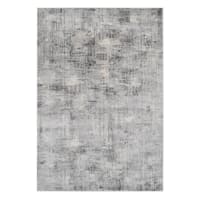 (B656) Mixed Grey Abstract Soft High-Low Design Runner, 2x7