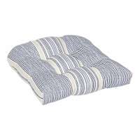 Calisto Pinstripe Outdoor Wicker Seat Cushion