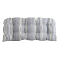 Calisto Pinstripe Outdoor Wicker Settee Cushion