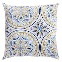 Castille Multicolor Mandala Square Oversized Outdoor Throw Pillow, 20"