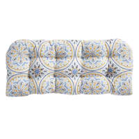 Castille Multicolor Outdoor Wicker Settee Cushion
