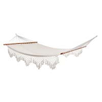 Outdoor Hammock with Lace Trim & Spreader Bars