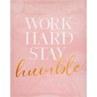 Work Hard Stay Humble Canvas Wall Sign, 11x14