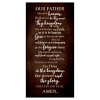 Our Father Prayer Canvas Wall Sign, 12x24
