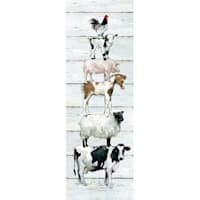 Animal Farm Stack Canvas Wall Art, 12x36