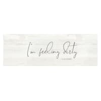 I'm Feeling Dirty Laundry Room Panel Canvas Wall Art, 36x12