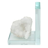 1-Piece White Geode Bookend, 5.5"
