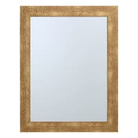 Hammered Gold Framed Rectangle Wall Mirror, 22x28