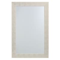 White & Gold Textured Rectangle Wall Mirror, 24x36
