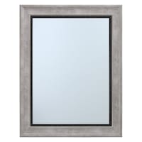 Grey & Black Framed Rectangle Wall Mirror, 22x28