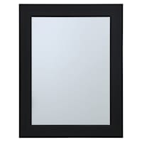 Flat Black Framed Rectangle Wall Mirror, 22x28