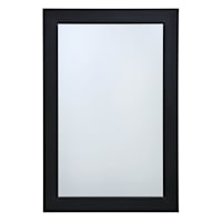 Flat Black Framed Wall Mirror, 24x36