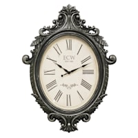 Grey Ornate Wall Clock, 22x30