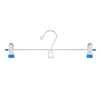 4-Piece Blue Gel Grip Clip Pant Hangers