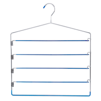 5-Tier Blue Gel Grip Clip Swing Arm Shirt Hanger