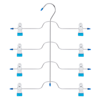 4-Tier Blue Gel Grip Clip Skirt Hanger