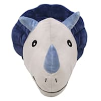 Tiny Dreamers Blue Triceratops Plush Throw Pillow, 10x13.5